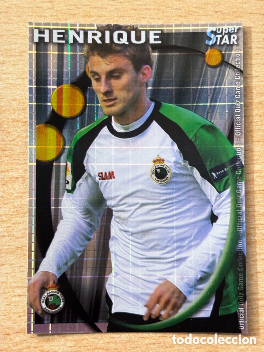 Cromos de Futebol: # 428 Henrique Racing de Santander Superstar Mundicromo 2011 fondo cuadros
