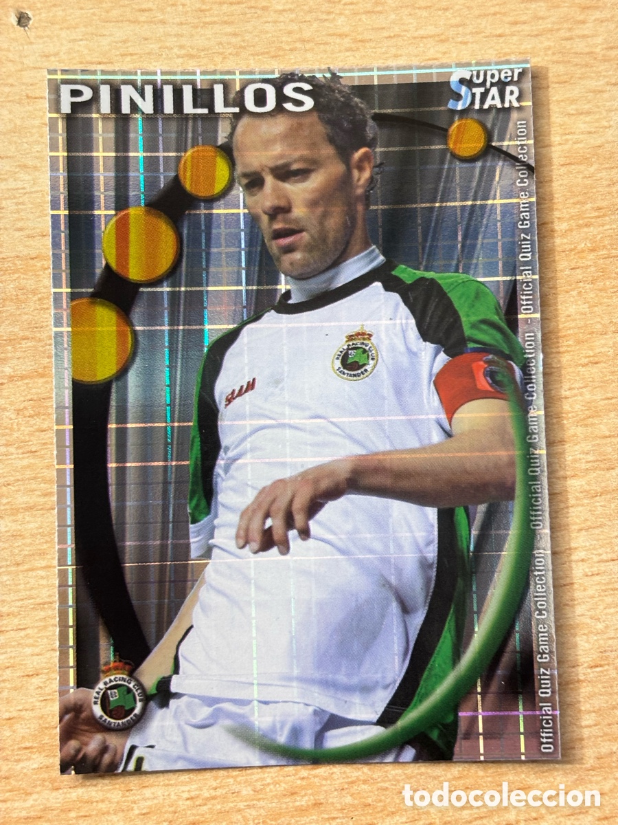 Cromos de Futebol: # 429 Pinillos Racing de Santander Superstar Mundicromo 2011 fondo cuadros