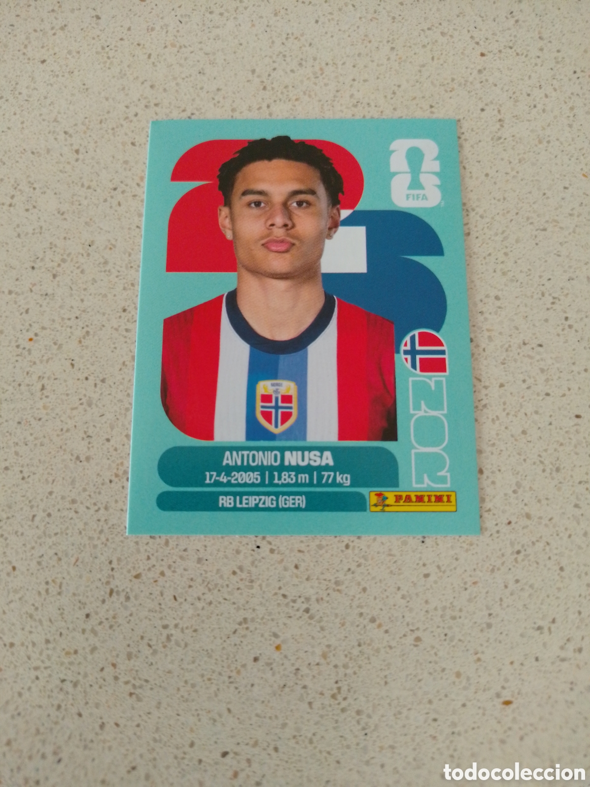 Cromos de Futebol: CROMO NUMERO 19 NUSA NORUEGA. MUNDIAL 2026. PANINI.