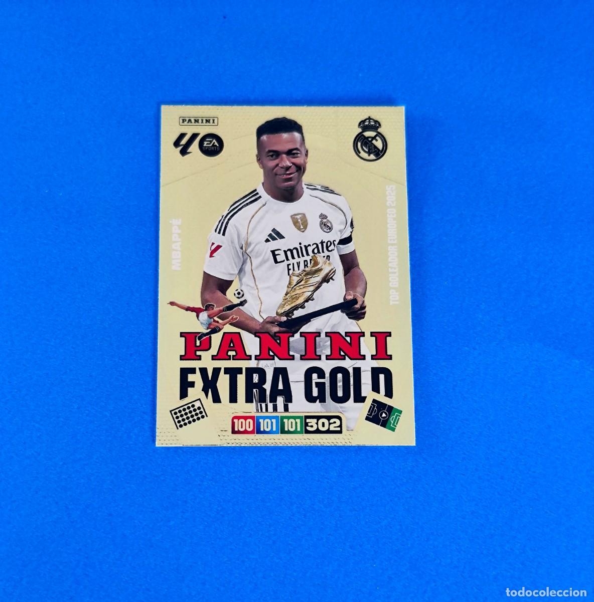 Cromos de F&uacute;tbol: Adrenalyn 2025 2026 / 25 26 Panini Extra Gold Mbapp&eacute; Real Madrid