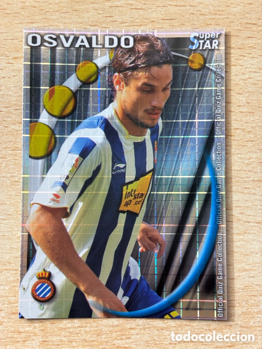 Cromos de Futebol: # 297 Osvaldo RCD Espa&ntilde;ol Superstar Mundicromo 2011 fondo cuadros