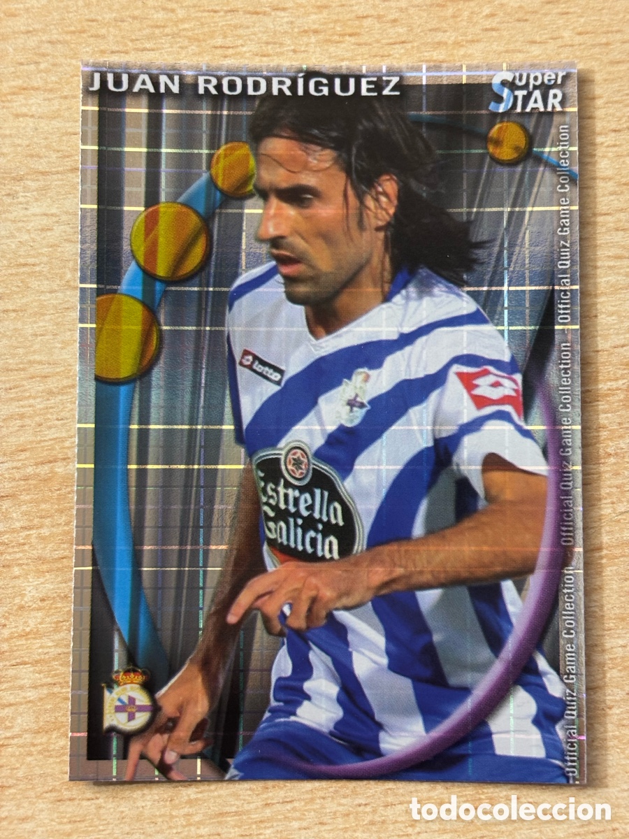 Cromos de Futebol: # 268 Juan Rodr&iacute;guez Deportivo de La Coru&ntilde;a Superstar Mundicromo 2011 fondo cuadros