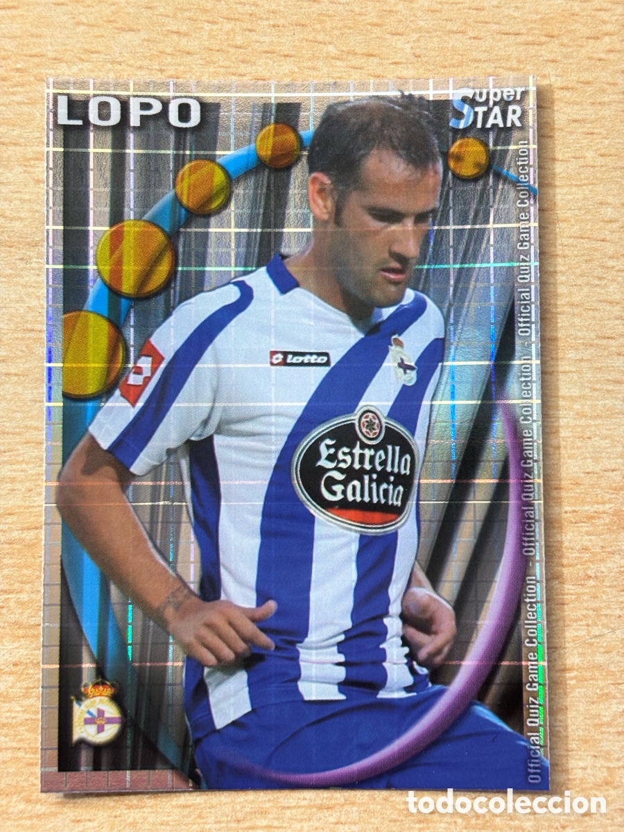 Fu&szlig;ball-Sticker: # 267 Lopo Deportivo de La Coru&ntilde;a Superstar Mundicromo 2011 fondo cuadros