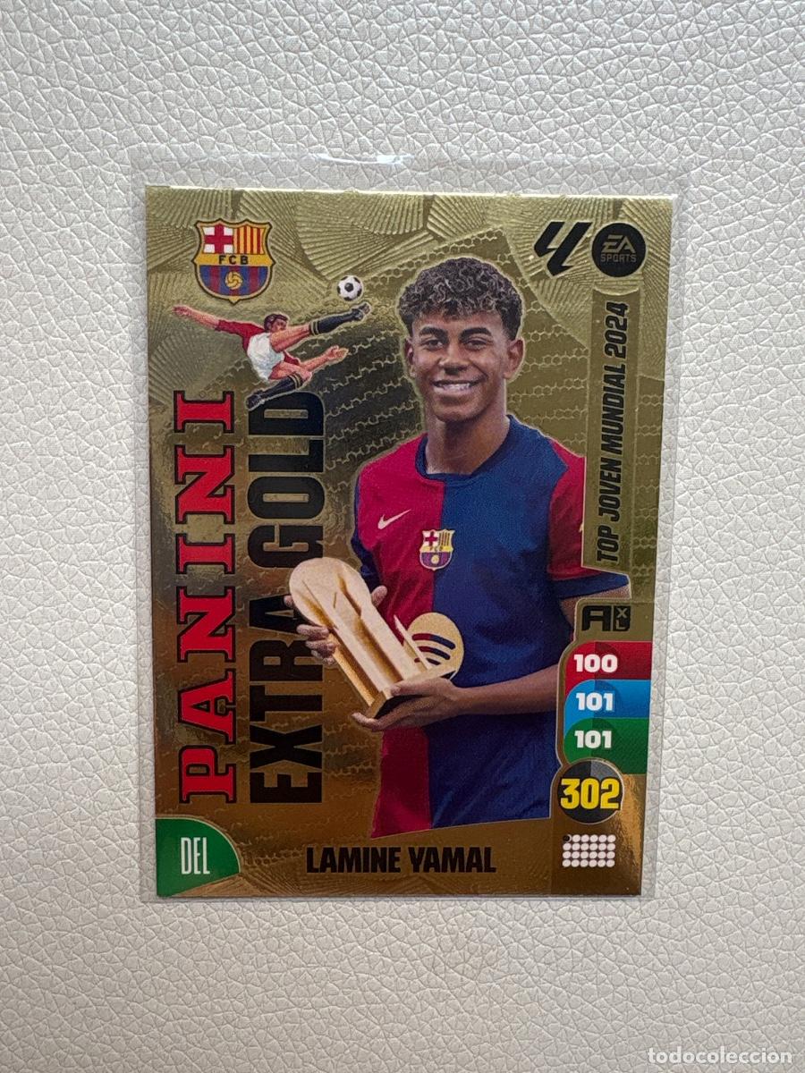 Football Stickers: CROMO PANINI Lamine Yamal FC Barcelona Panini Adrenalyn Extra Gold 2024-25 24-25