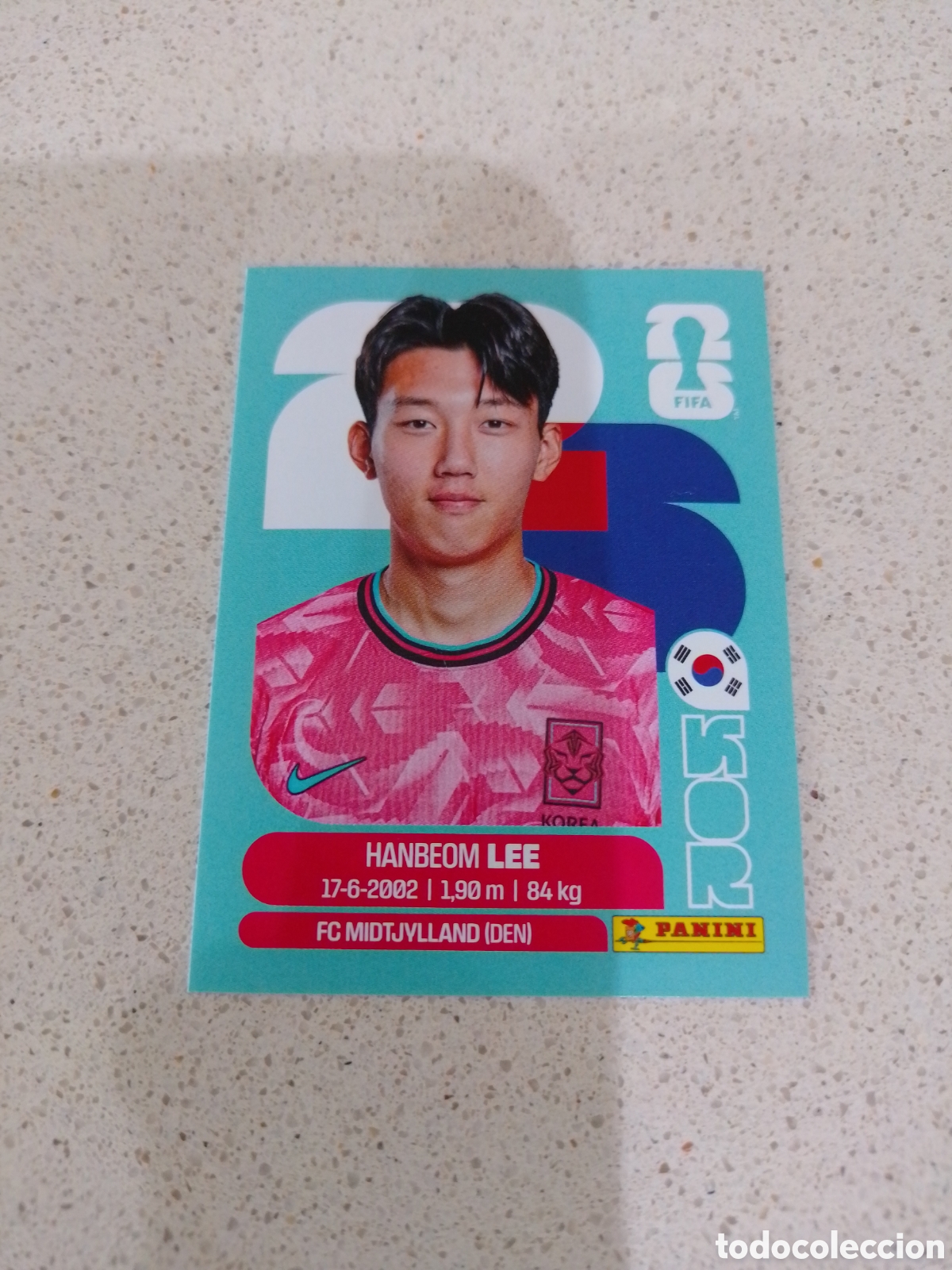 Football Stickers: CROMO NUMERO 7 LEE COREA. MUNDIAL 2026. PANINI.