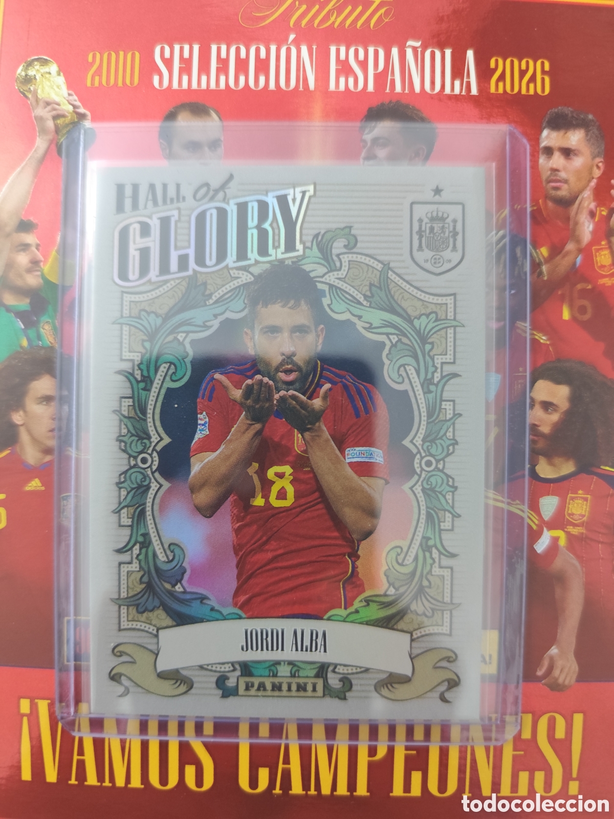 Football Stickers: HALL OF GLORY JORDI ALBA SELECCI&Oacute;N ESPA&Ntilde;OLA 2010 2026 PANINI TRIBUTO