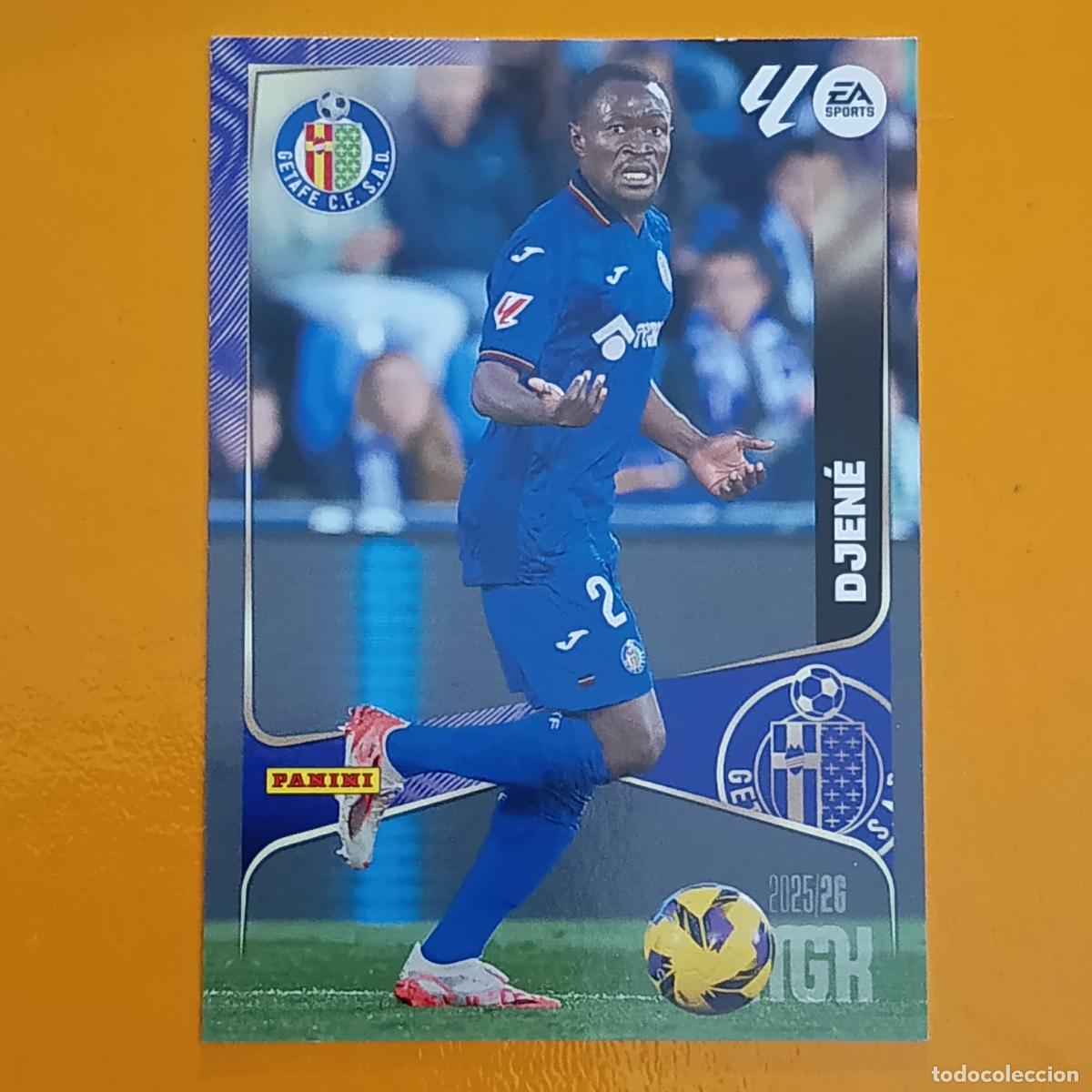 Football Stickers: 169 DJEN&Eacute;. GETAFE C.F. MEGACRACKS 2025-26. PANINI
