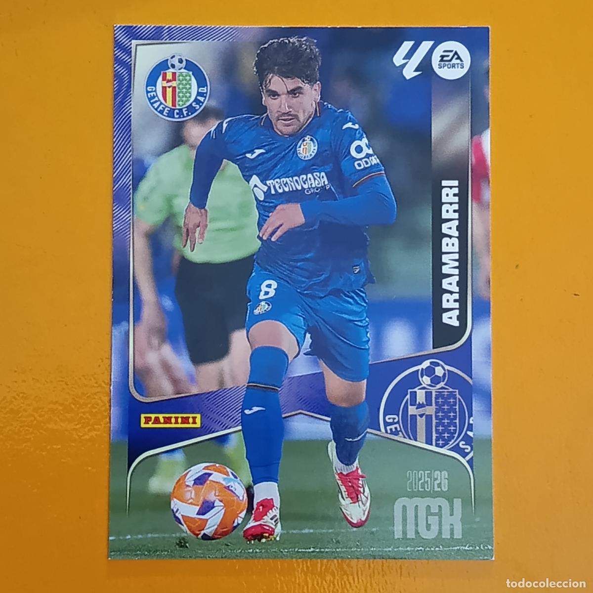 Football Stickers: 173 ARAMBARRI. GETAFE C.F. MEGACRACKS 2025-26. PANINI