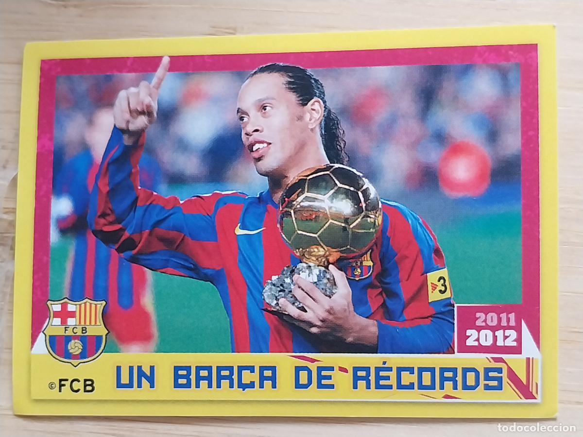 Cromos de f&uacute;tbol: RONALDINHO FC BARCELONA RECORD BALON ORO CROMO 178 LIGA 2011 2012 SIN PEGAR NUNCA ORIGINAL