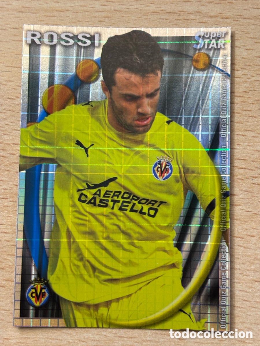 Cromos de f&uacute;tbol: # 186 Rossi Villarreal CF Superstar Mundicromo 2011 fondo cuadros