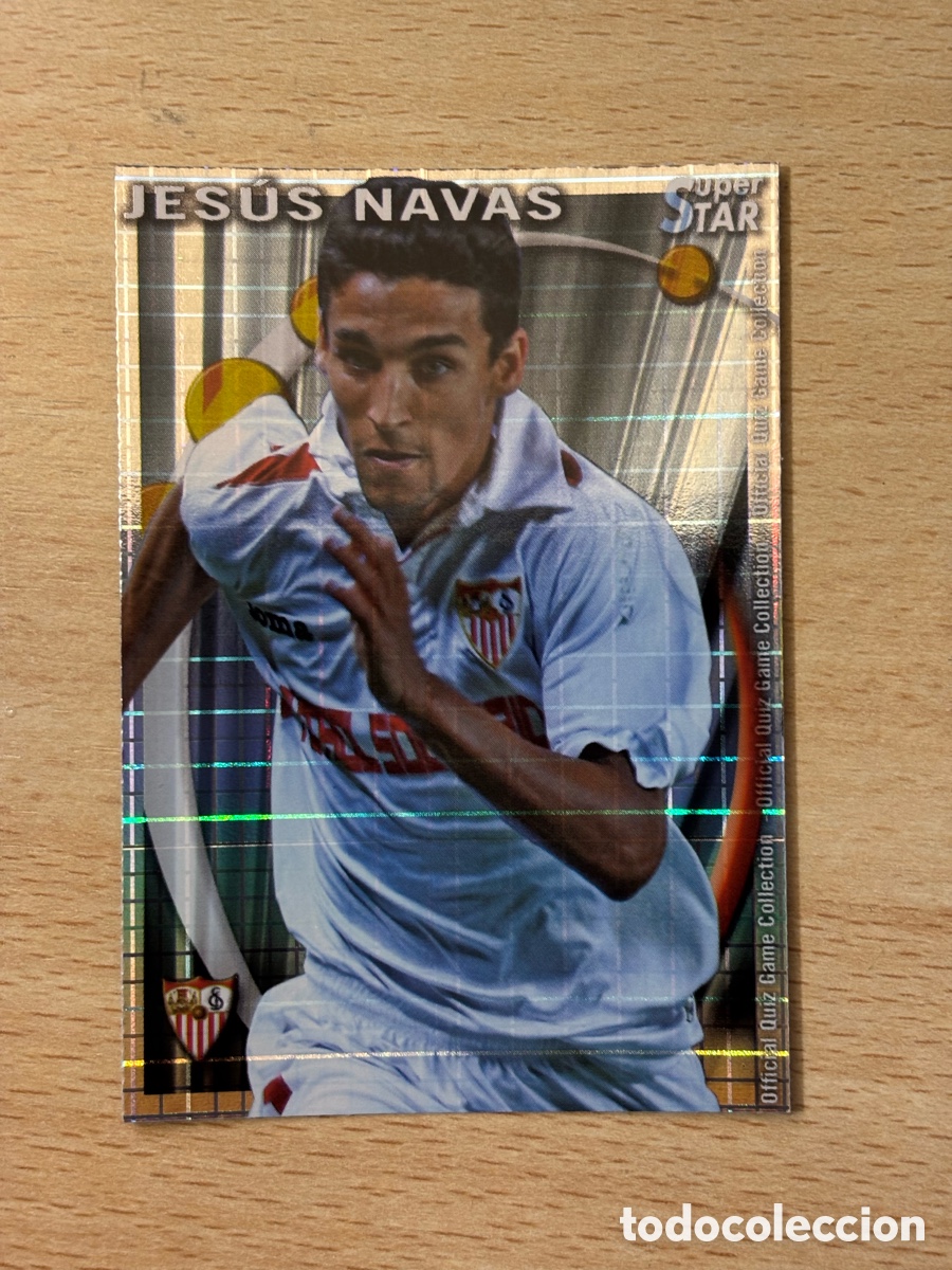 Cromos de F&uacute;tbol: # 106 Jes&uacute;s Navas Sevilla FC Superstar Mundicromo 2011 fondo cuadros