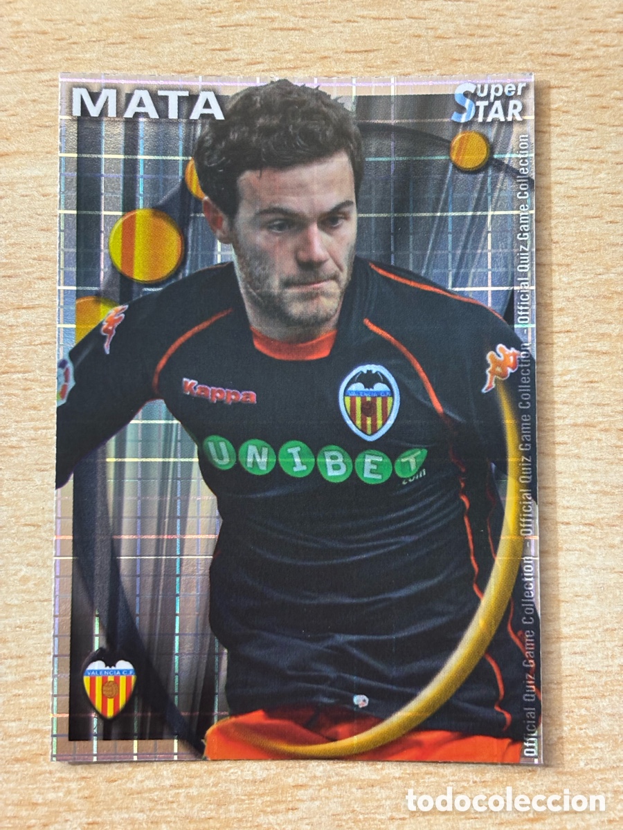 Fu&szlig;ball-Sticker: # 080 Mata Valencia CF Superstar Mundicromo 2011 fondo cuadros