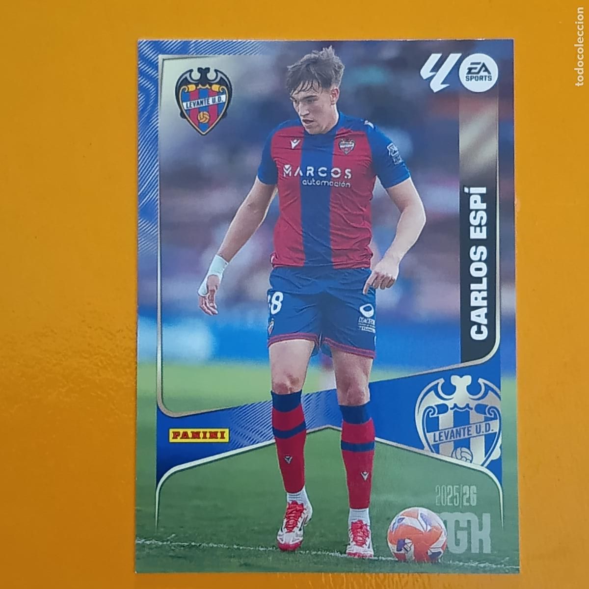 Cromos de F&uacute;tbol: 215 CARLOS ESP&Iacute;. LEVANTE U.D. MEGACRACKS 2025-26. PANINI