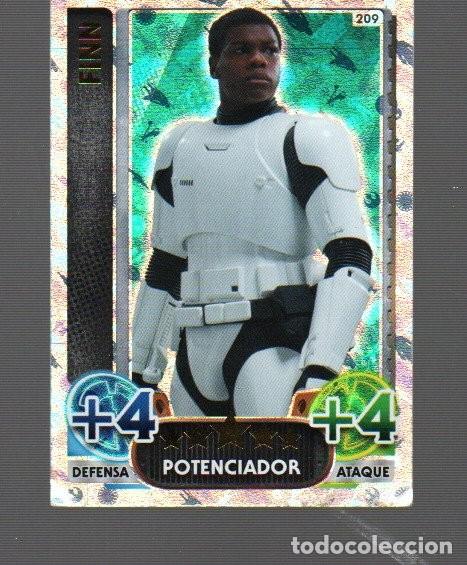 Cromos de f&uacute;tbol: CROMO DE STAR WARS TOPPS FORCE ATTAX FINN N&ordm; 209