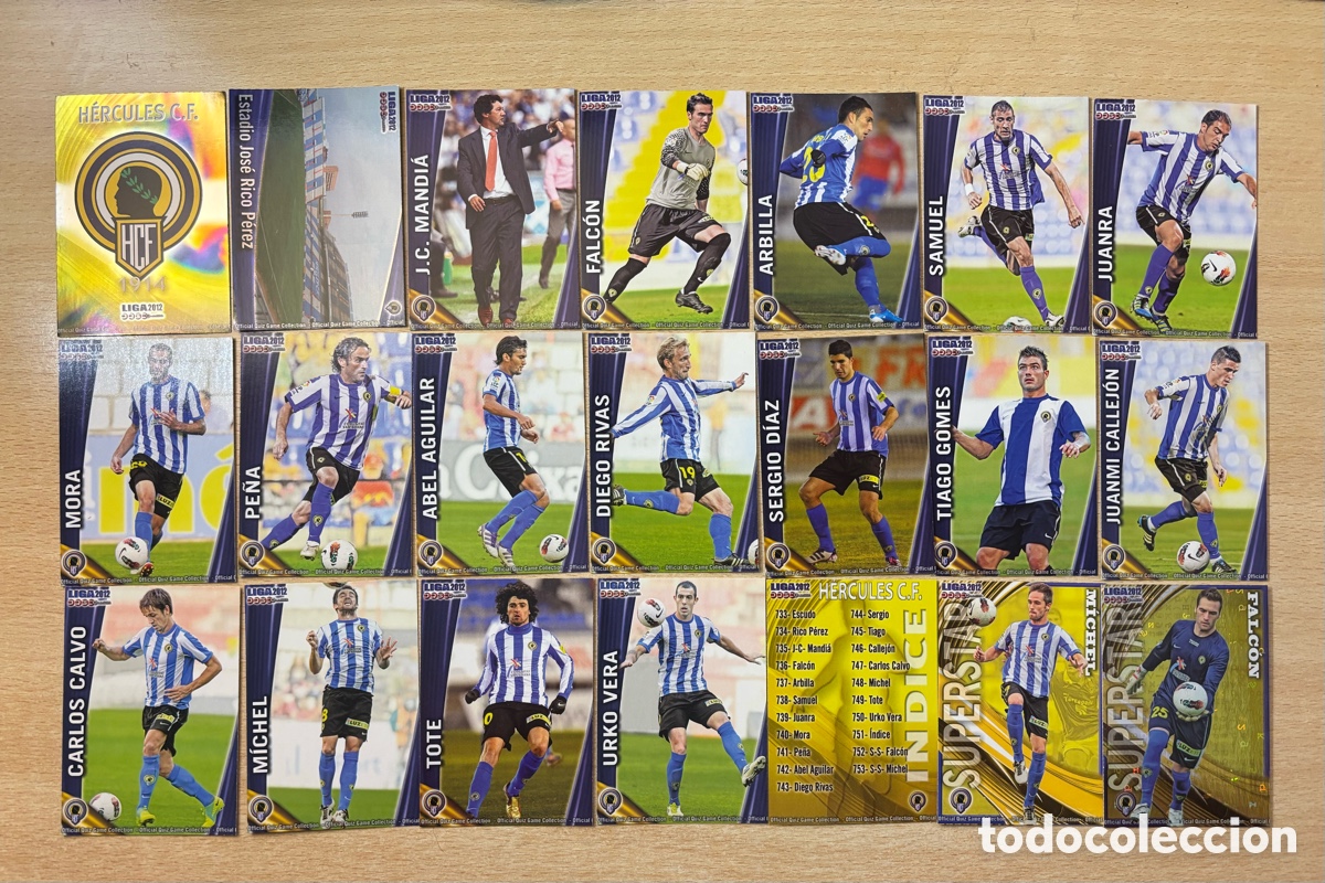 Figurine di Calcio: H&eacute;rcules CF Equipo Completo 21 cromos Mundicromo 2012 Segunda Divisi&oacute;n