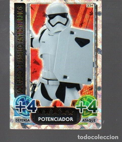 Figurine di Calcio: CROMO DE STAR WARS TOPPS FORCE ATTAX SOLDADO DE ASALTO ANTIDISTURBIOS N&ordm; 224