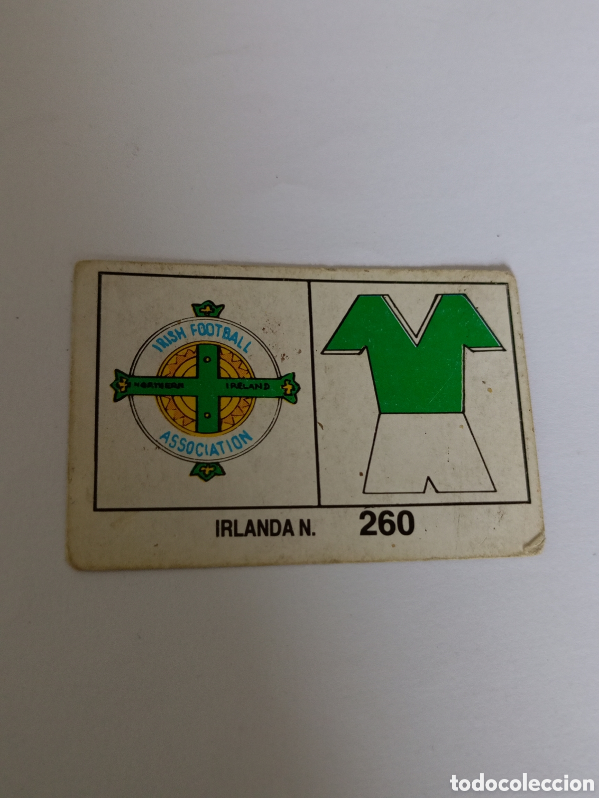 Fu&szlig;ball-Sticker: 260 ESCUDO EQUIPACION IRLANDA BARNA MEXICO MUNDIAL 1986 CROMO FUTBOL 86 Despegado