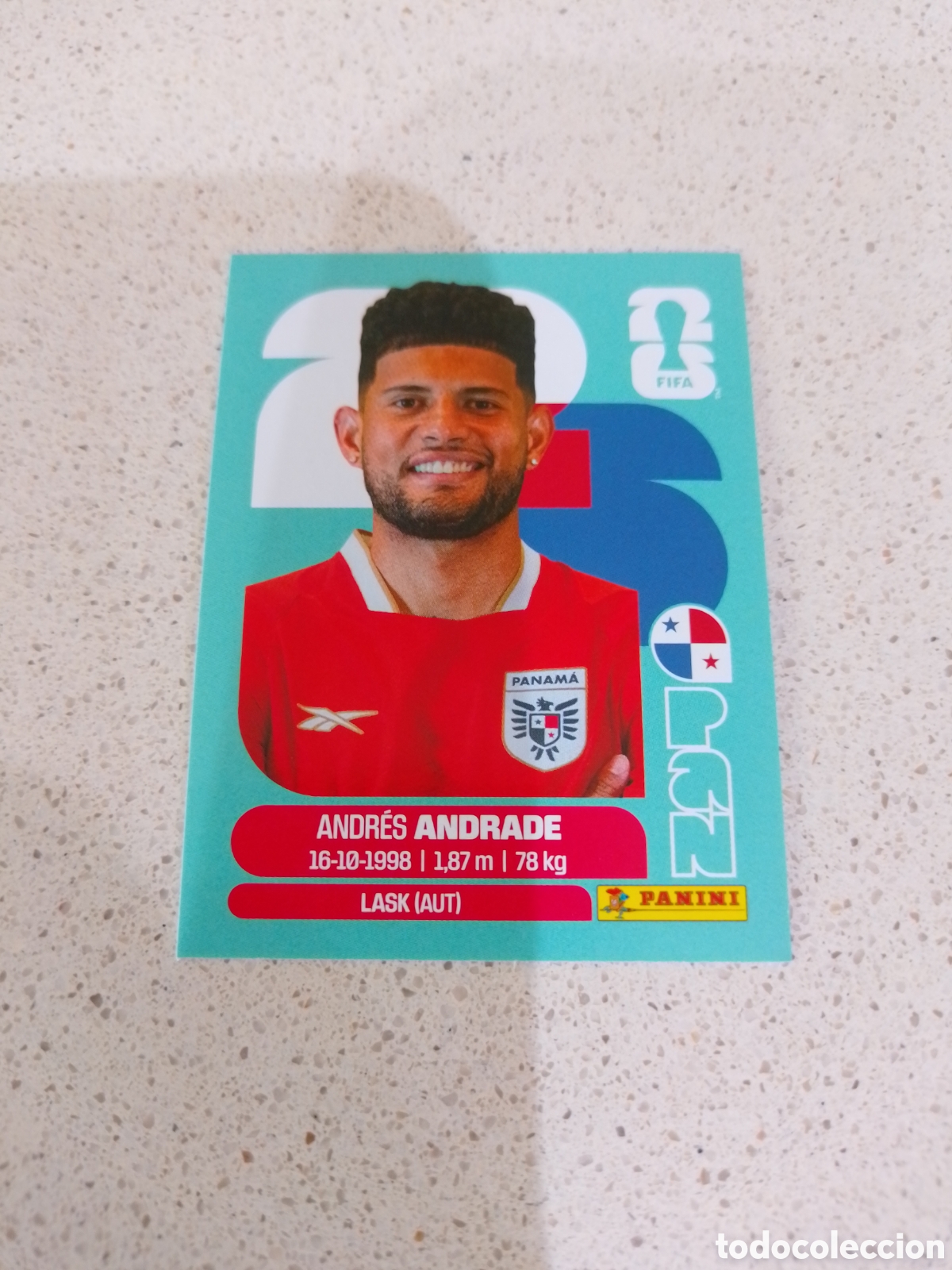 Cromos de F&uacute;tbol: CROMO NUMERO 5 ANDRADE PANAMA. MUNDIAL 2026. PANINI.