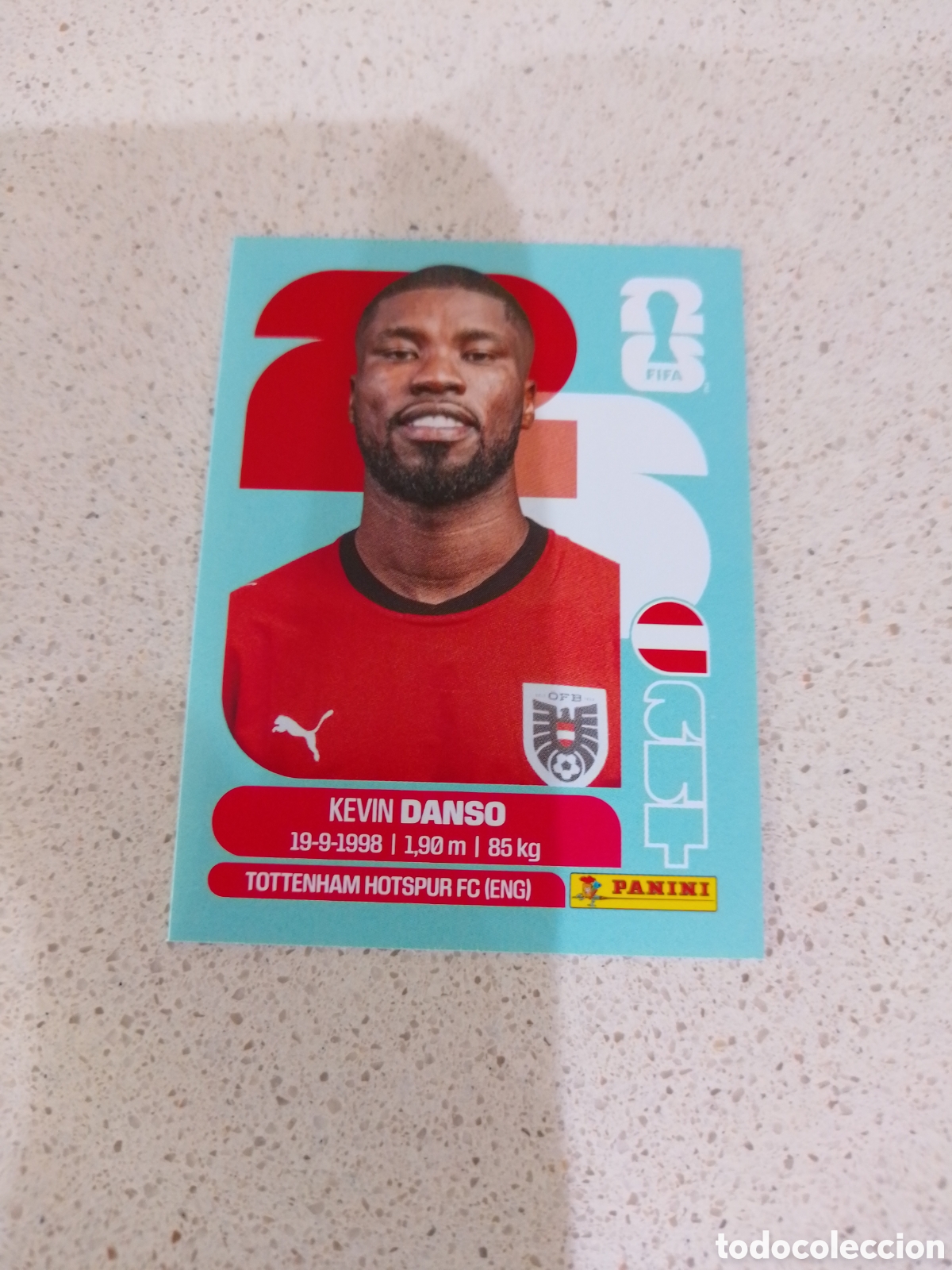 Cromos de F&uacute;tbol: CROMO NUMERO 5 DANSO AUSTRIA. MUNDIAL 2026. PANINI.