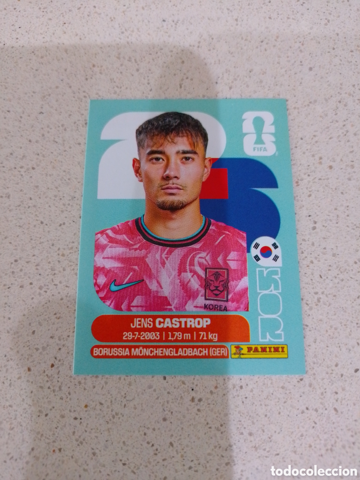 Cromos de F&uacute;tbol: CROMO NUMERO 15 CASTROP COREA. MUNDIAL 2026. PANINI.