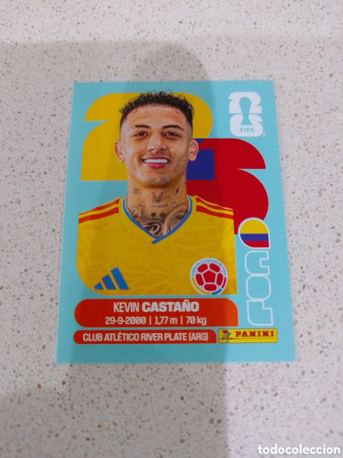 Figurine di Calcio: CROMO NUMERO 11 CASTA&Ntilde;O COLOMBIA. MUNDIAL 2026. PANINI.