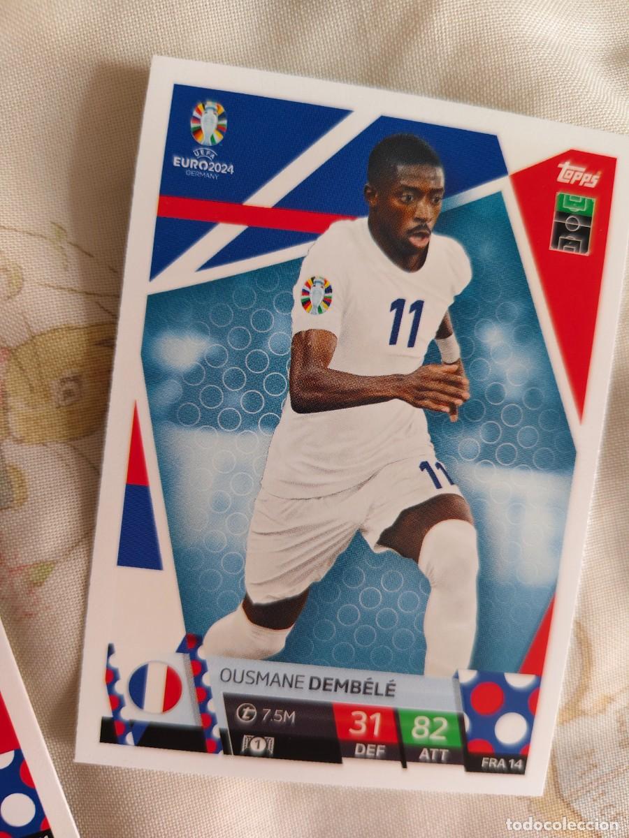 Figurine di Calcio: FRA 14 FRA14 EURO 2024 TOPPS OUSMANE DEMB&Eacute;L&Eacute; FRANCIA MATCH ATTAX 24 EUROCOPA