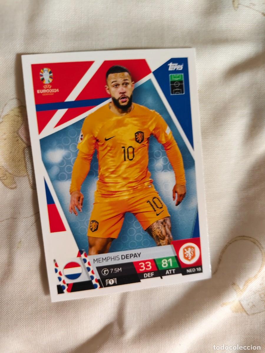 Cromos de F&uacute;tbol: NED 18 NED18 EURO 2024 TOPPS MEMPHIS DEPAY PA&Iacute;SES BAJOS HOLANDA MATCH ATTAX 24 EUROCOPA
