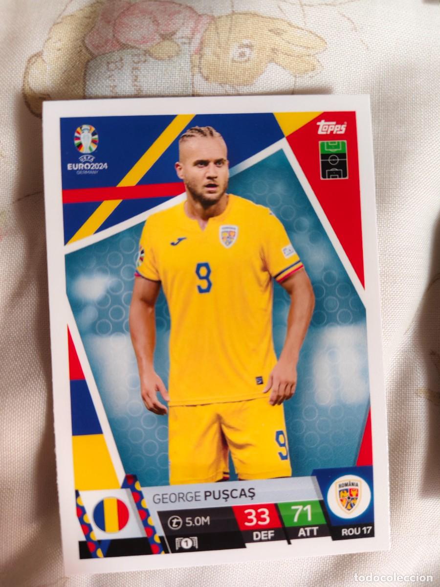 Cromos de F&uacute;tbol: ROM 17 ROM17 EURO 2024 TOPPS GEORGE PUŞCAŞ RUMANIA MATCH ATTAX 24 EUROCOPA