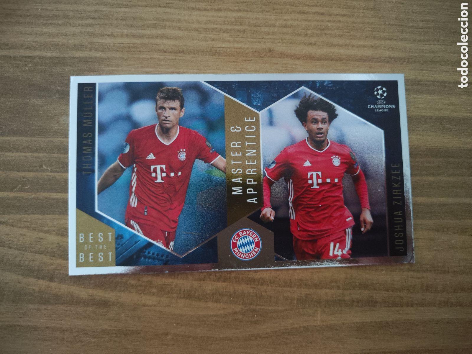 Cromos de F&uacute;tbol: Topps tarjeta card Champions League Bayern Munich M&aacute;ster Apprentice M&uuml;ller Zirkzee