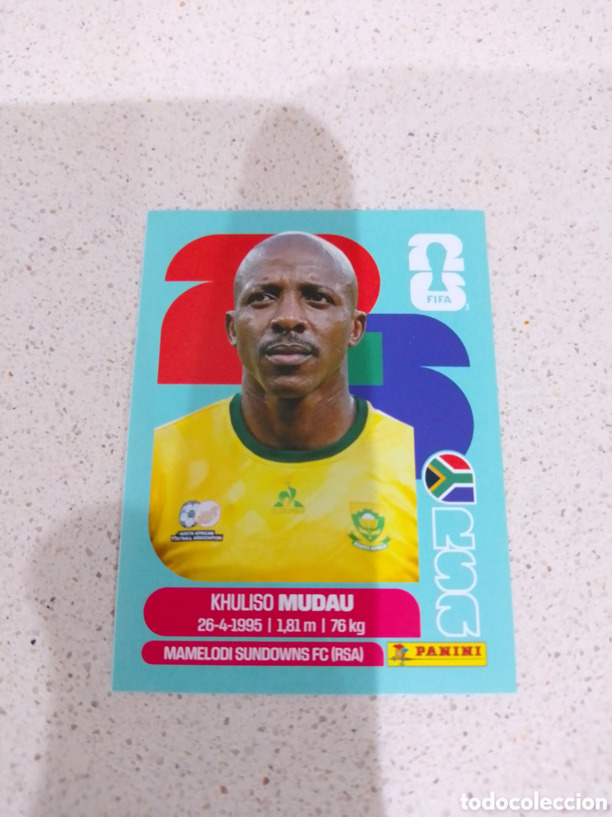 Cromos de F&uacute;tbol: CROMO NUMERO 9 MUDAU SUDAFRICA. MUNDIAL 2026. PANINI.