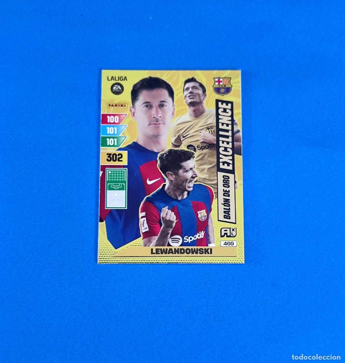 Football Stickers: Adrenalyn 2023 2024 / 23 24 Bal&oacute;n de Oro Excellence Lewandowski 469 Barcelona