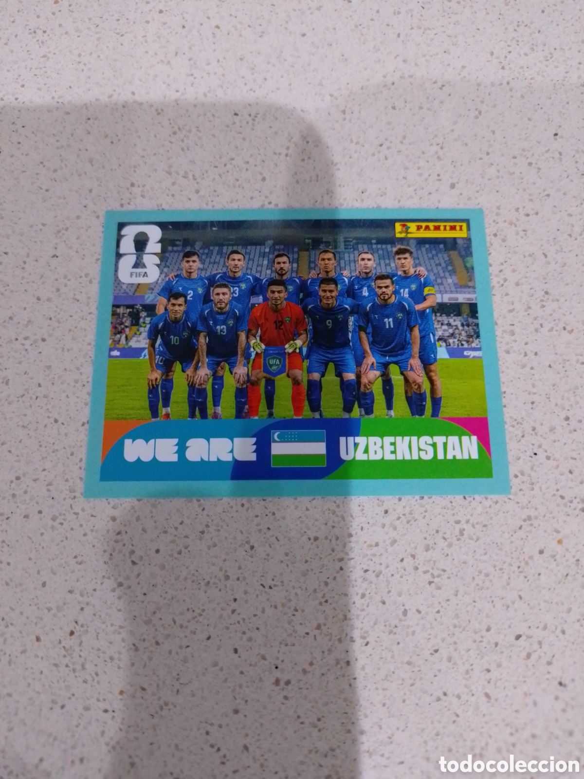 Figurine di Calcio: CROMO NUMERO 13 EQUIPO UZBEKISTAN. MUNDIAL 2026. PANINI.