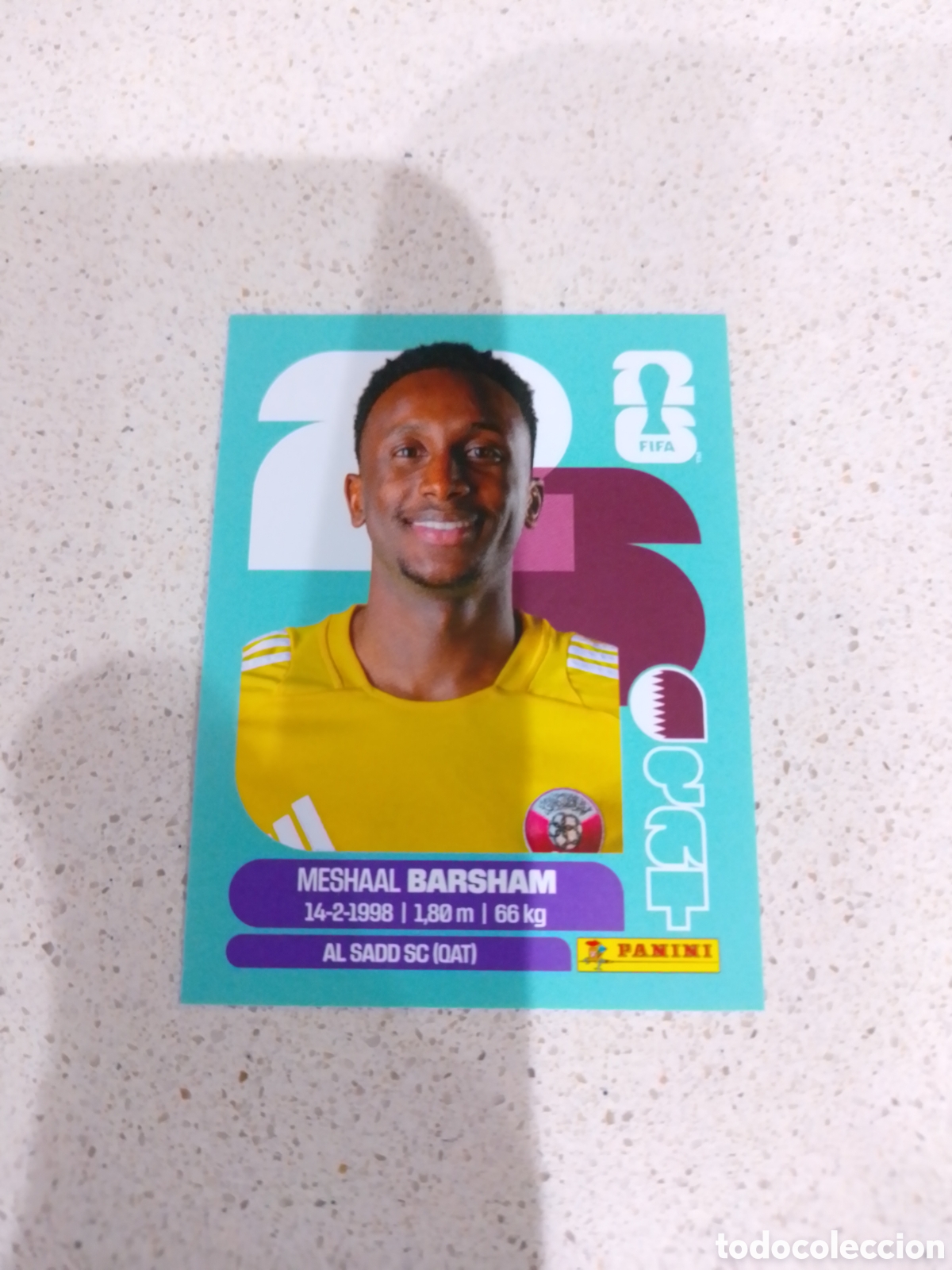 Fu&szlig;ball-Sticker: CROMO NUMERO 2 BARSHAM QATAR. MUNDIAL 2026. PANINI.
