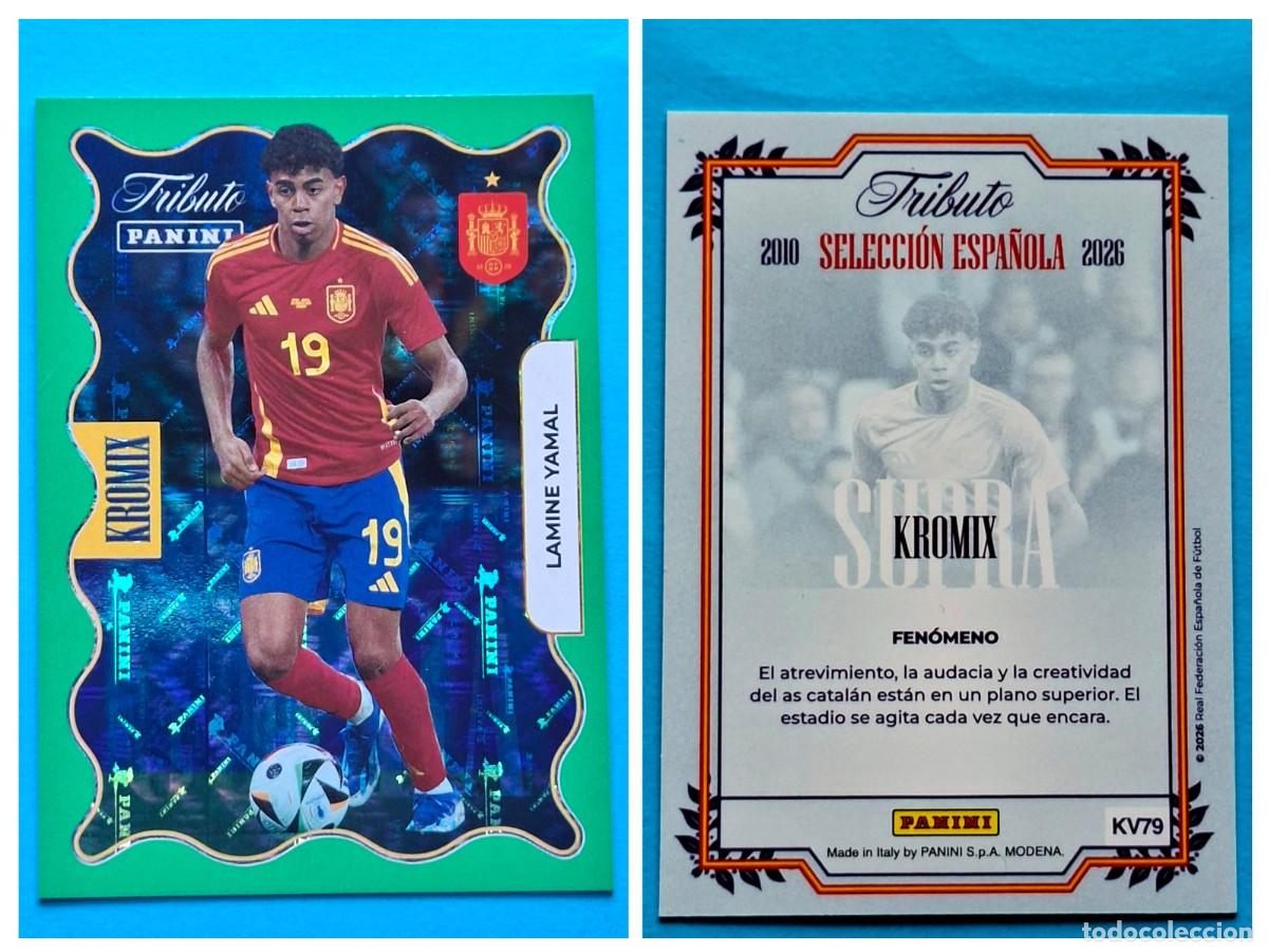 Cromos de F&uacute;tbol: #KV79 LAMINE YAMAL (Supra Kromix Green) - TRIBUTO Selecci&oacute;n ESPA&Ntilde;OLA 2010-2026 Panini Card SPAIN