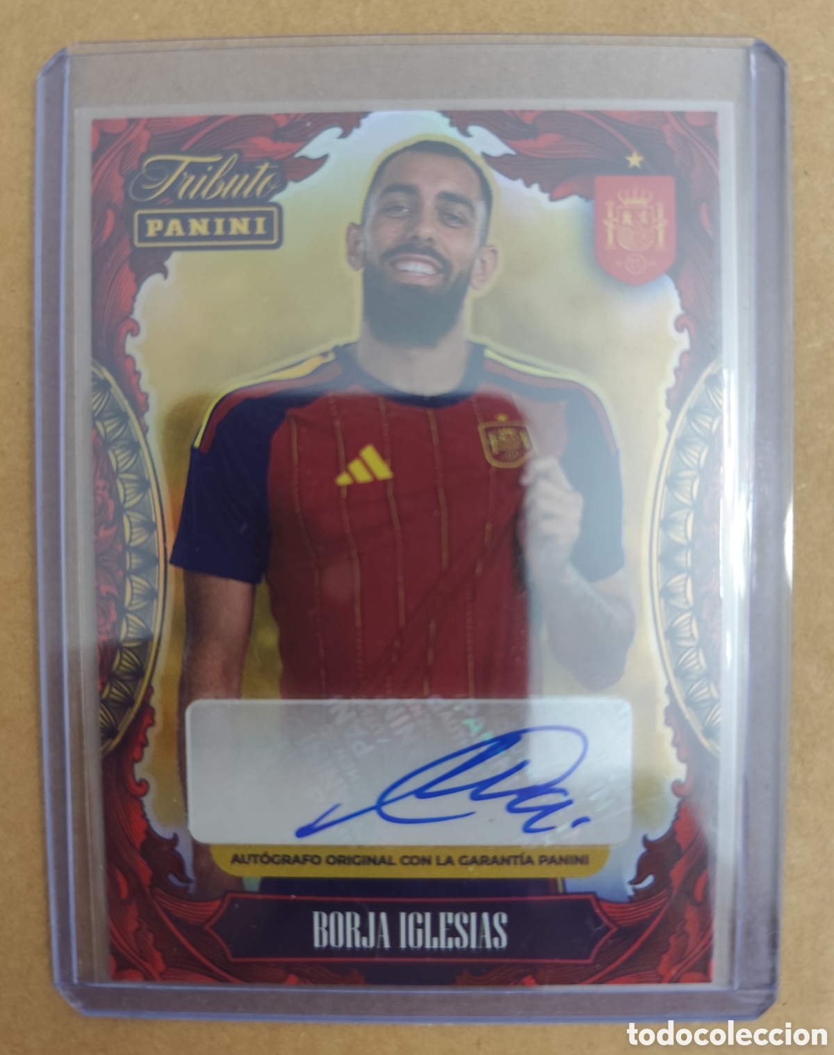 Cromos de F&uacute;tbol: AUT&Oacute;GRAFO ORIGINAL BORJA IGLESIAS SELECCI&Oacute;N ESPA&Ntilde;OLA 2000 2026 PANINI TRIBUTO TIRADA 200