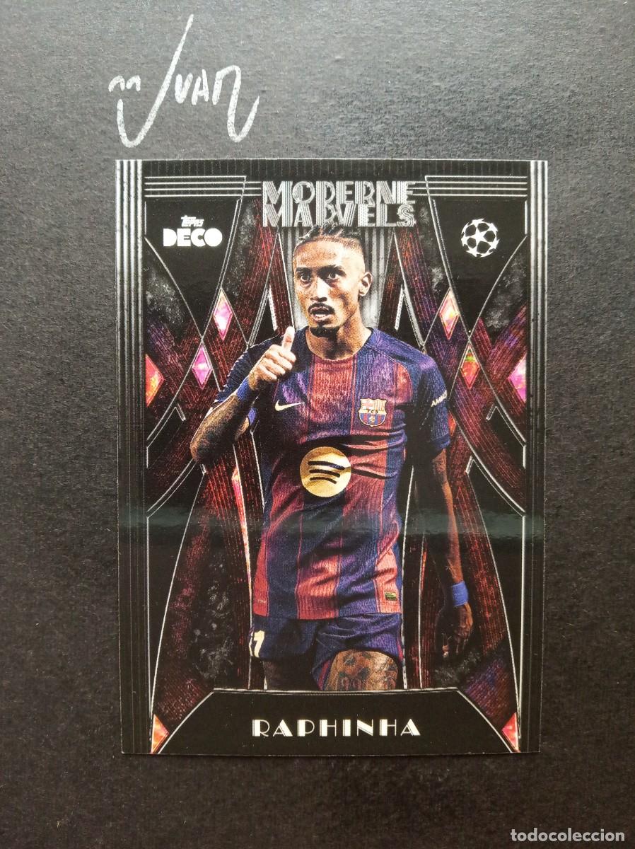 Cromos de F&uacute;tbol: MODERNE MARVELS RAPHINHA FC BARCELONA ⚽ TOPPS &reg; DECO UEFA CLUB COMPETITIONS 2025 2026 25 26 NUEVO