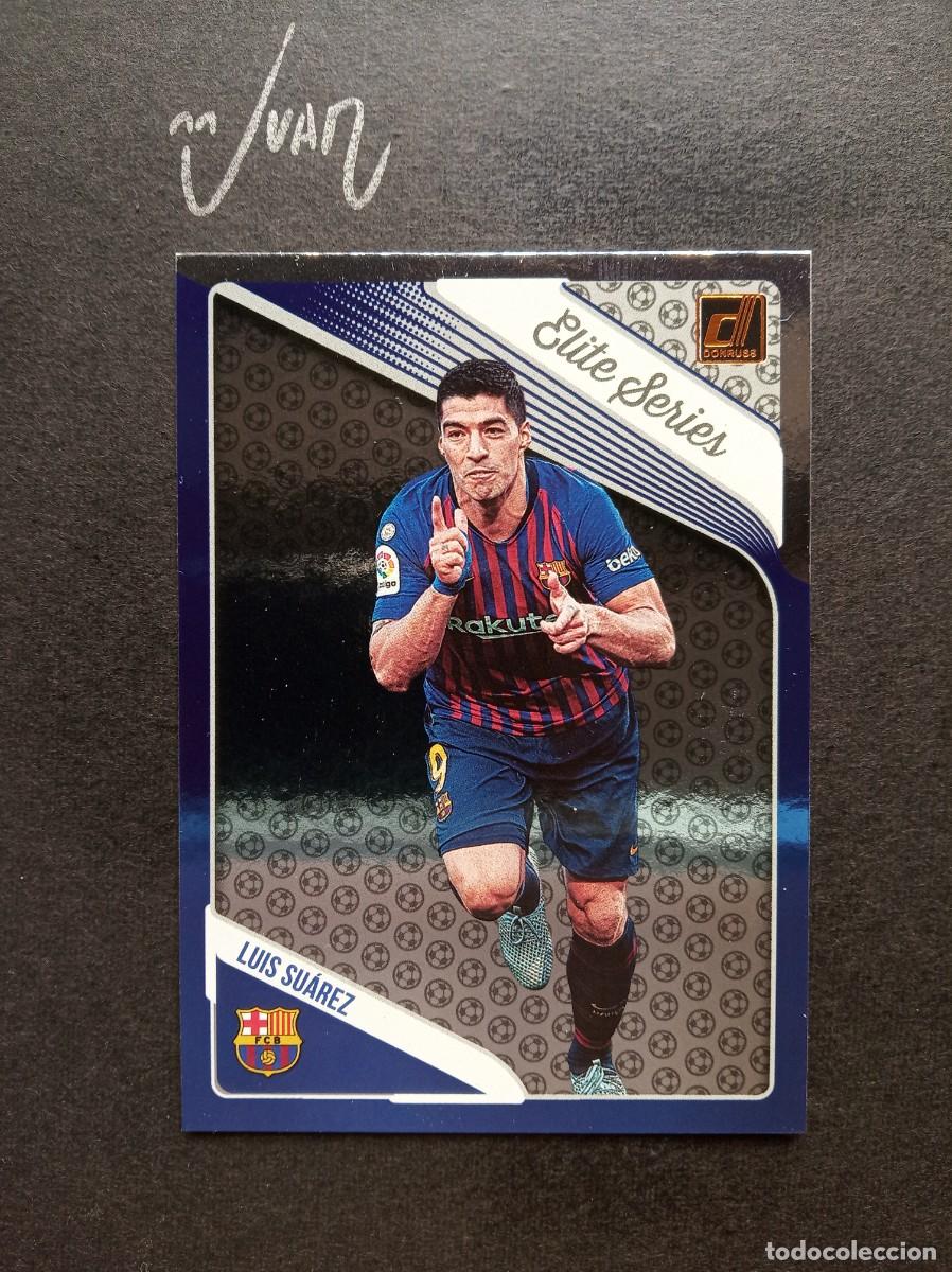 Cromos de F&uacute;tbol: ES-2 ELITE SERIES PARALELA SILVER PLATEADA LUIS SUAREZ BARCELONA ⚽ PANINI &reg; DONRUSS 2018 2019 18 19