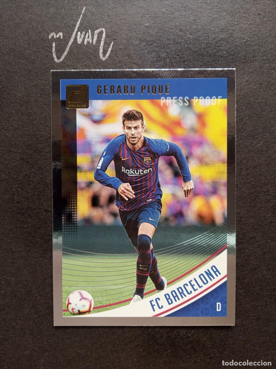 Cromos de F&uacute;tbol: PRESS PROOF PARALELA SILVER PLATEADA PIQUE BARCELONA ⚽ PANINI &reg; DONRUSS 2018 2019 18 19