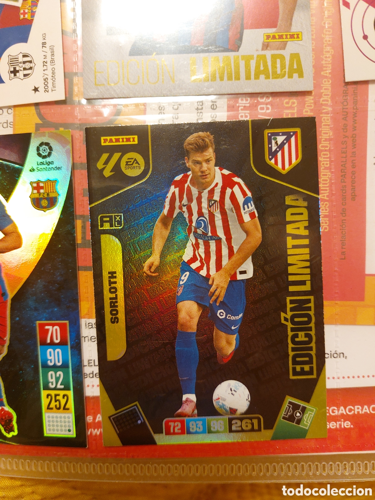 Cromos de F&uacute;tbol: SORLOTH ATLETICO DE MADRID EDICION LIMITADA ADRENALYN XL 2025 2026 25 26
