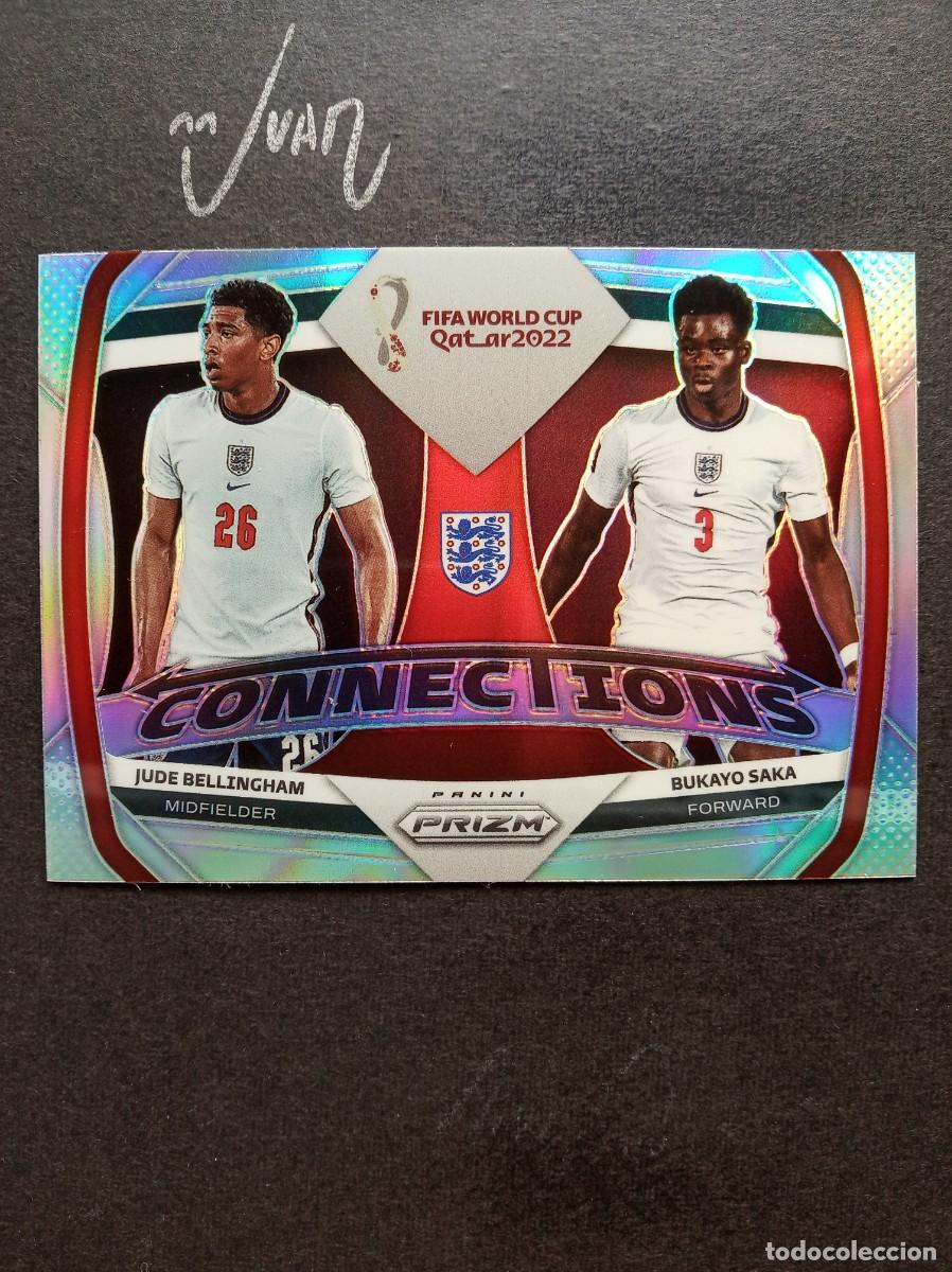 Cromos de F&uacute;tbol: N&ordm; 5 CONNECTIONS BELLINGHAM REAL MADRID SAKA INGLATERRA ⚽ PANINI &reg; PRIZM FIFA WORLD CUP QATAR 2022