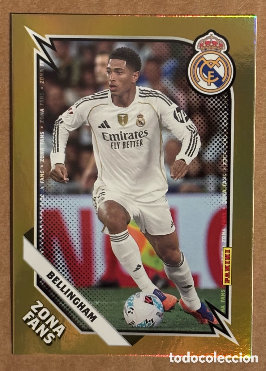 Cromos de F&uacute;tbol: BELLINGHAM (REAL MADRID). CARTA ZONA FANS GOLD KROMIX PANINI CLUB REAL MADRID 2025/26.