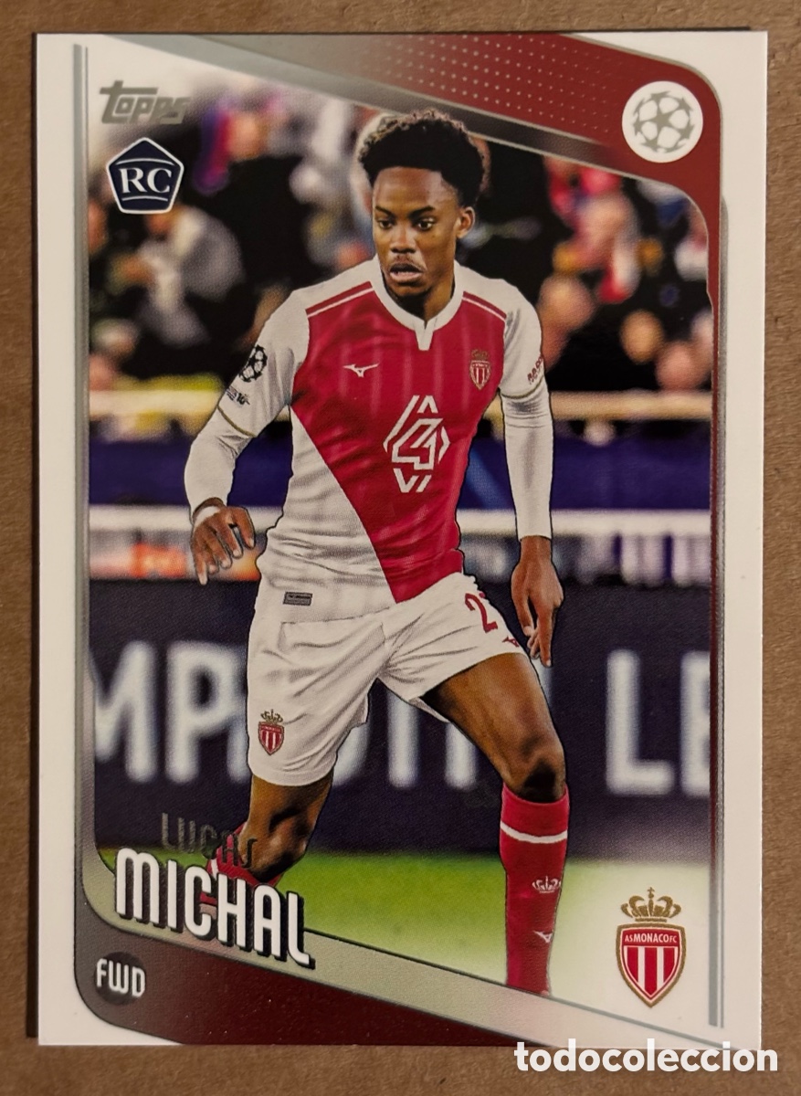 Cromos de F&uacute;tbol: LUCAS MICHAL (AS MONACO). CARTA ROOKIE CARD TOPPS UEFA CLUB COMPETITIONS 2025/26. #94.