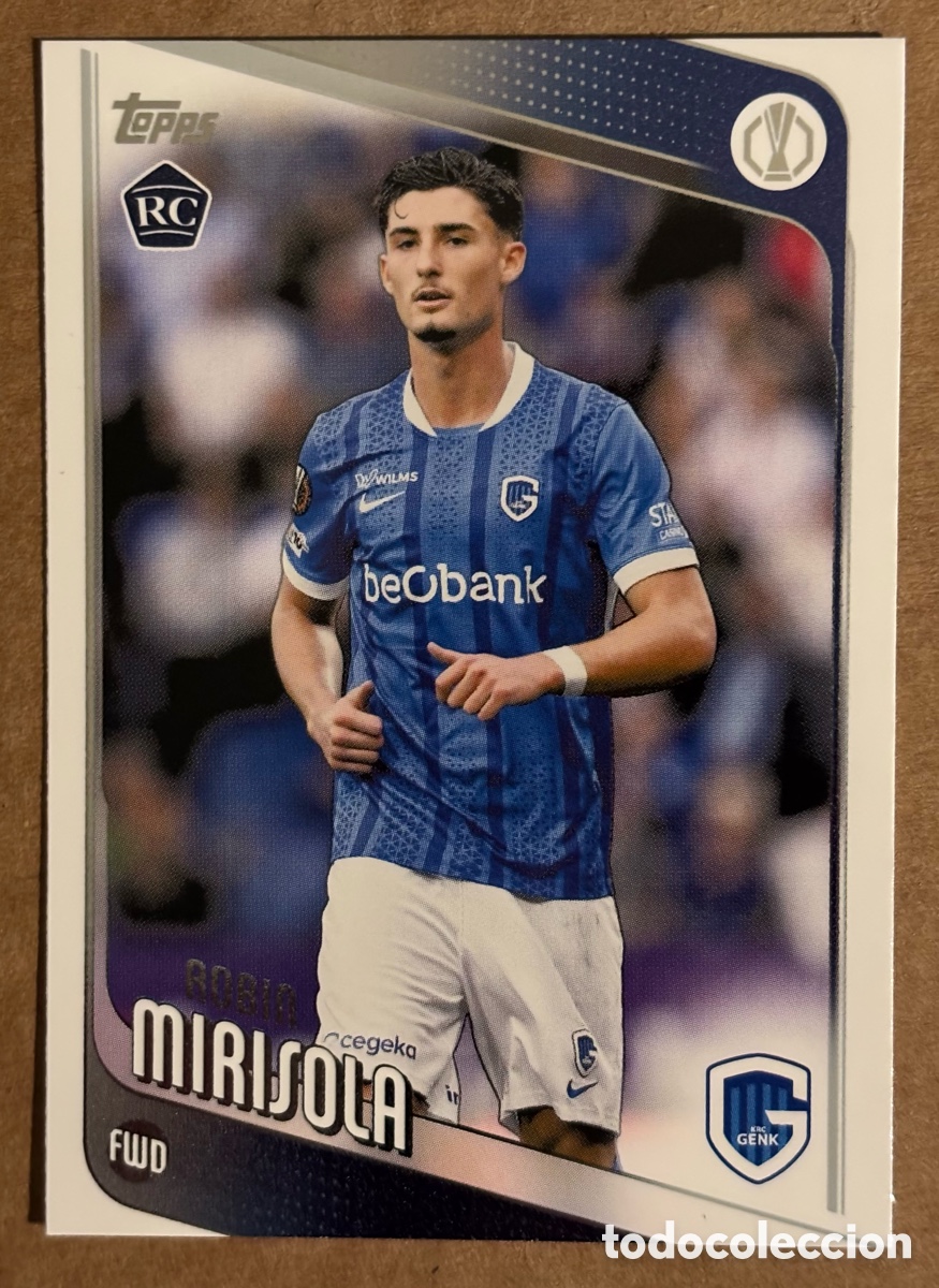Cromos de F&uacute;tbol: ROBIN MIRISOLA (KRC GENT). CARTA ROOKIE CARD TOPPS UEFA CLUB COMPETITIONS 2025/26. #26.