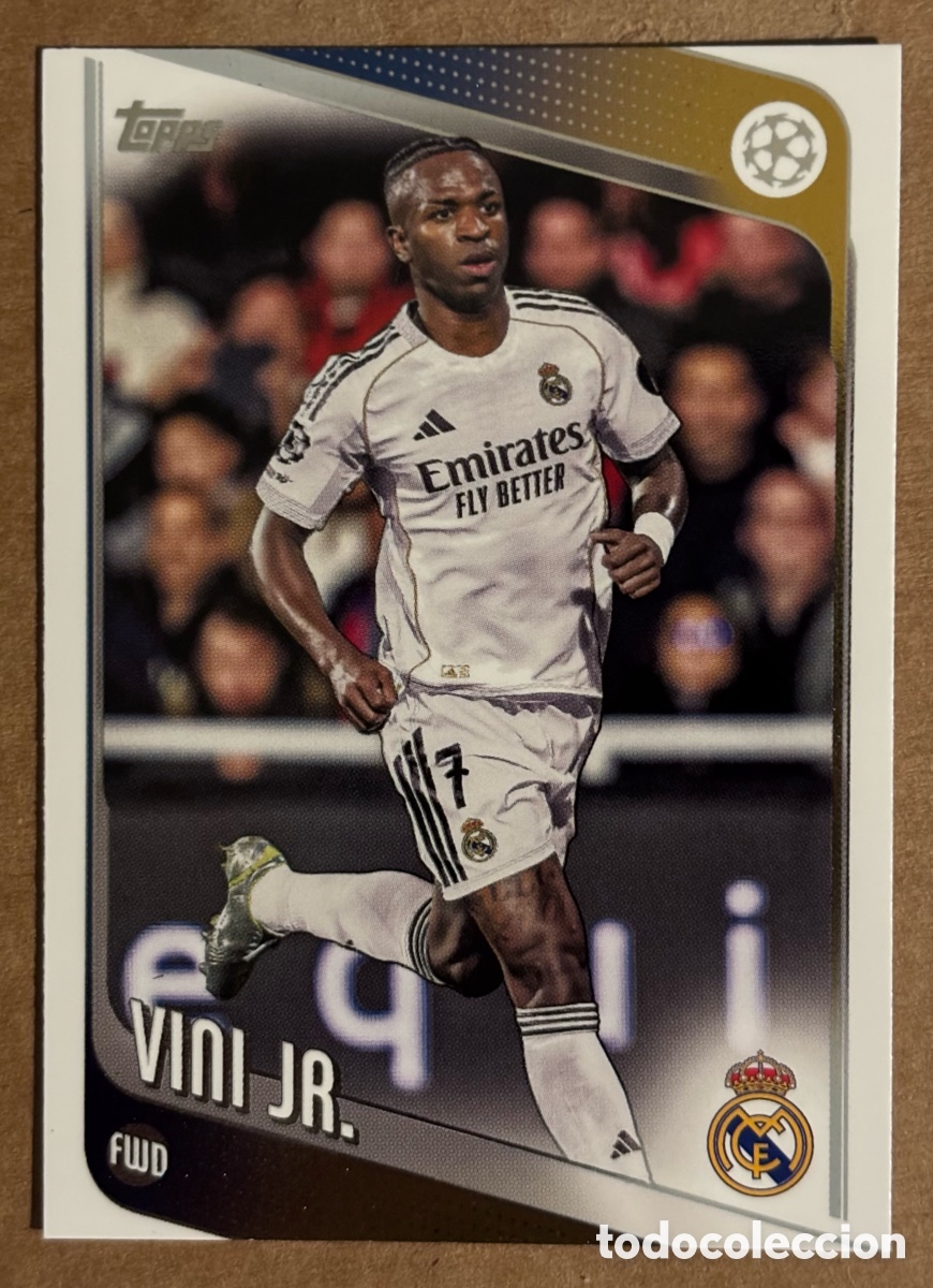 Cromos de F&uacute;tbol: VINICIUS JR. (REAL MADRID). CARTA TEAM OF THE SEASON TOPPS UEFA CLUB COMPETITIONS 2025/26. #92