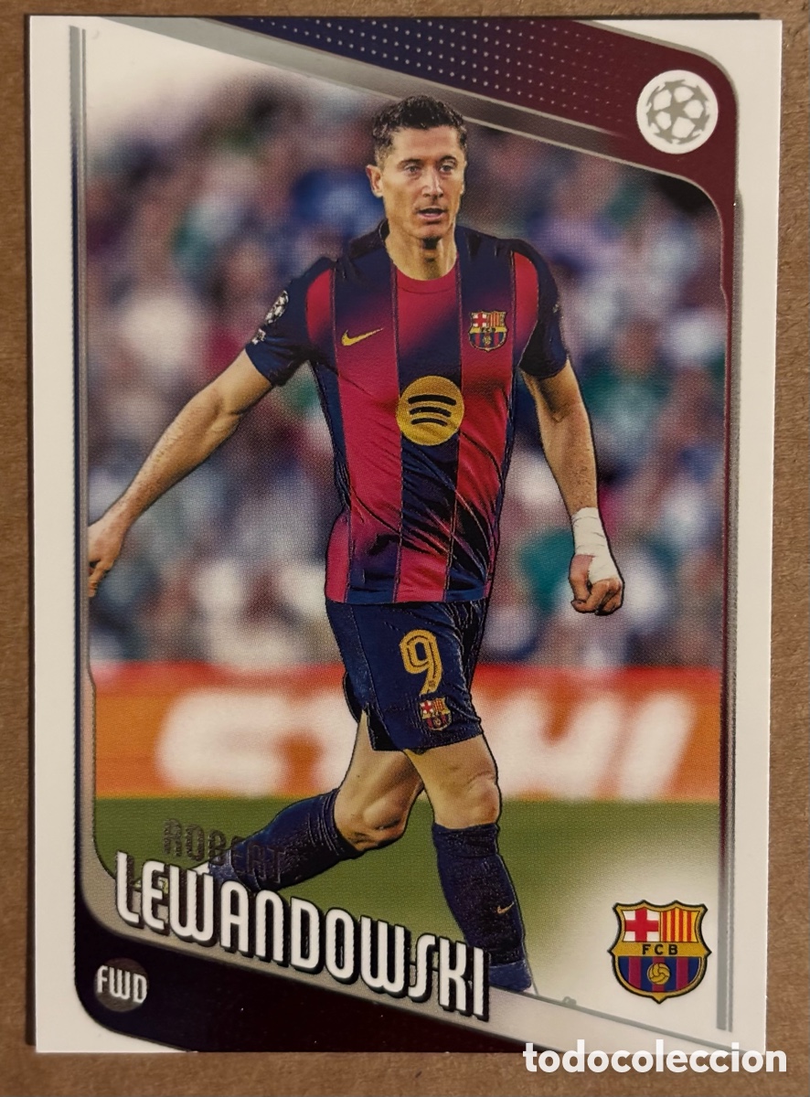 Cromos de F&uacute;tbol: ROBERT LEWANDOWSKY (FC BARCELONA). CARTA TOPPS UEFA CLUB COMPETITIONS 2025/26. #54.