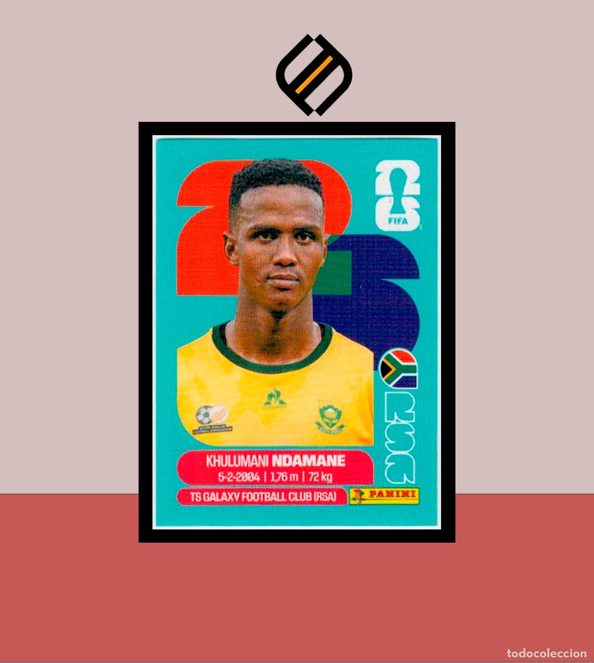 Cromos de F&uacute;tbol: PANINI FIFA CLUB WORLD CUP 2026 26 RSA 7 KHULUMANI NDAMANE SUDAFRICA STICKER MUNDIAL MEX CAN USA