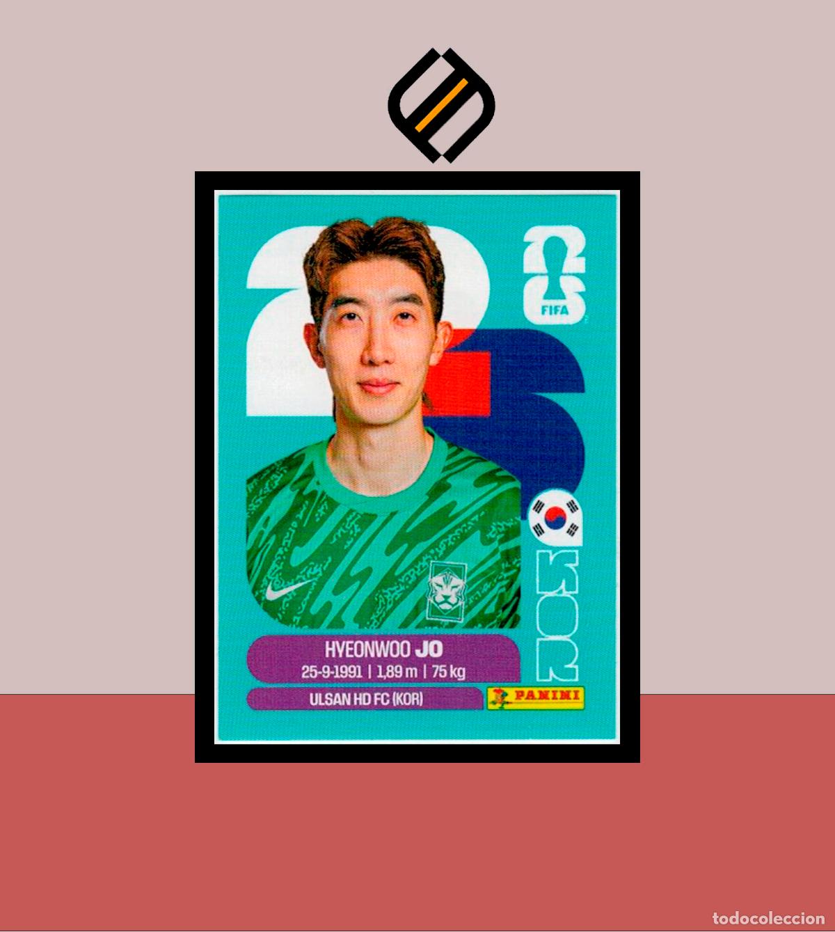 Cromos de F&uacute;tbol: PANINI FIFA CLUB WORLD CUP 2026 26 KOR 2 HYEONWOO JO KOREA STICKER MUNDIAL MEX CAN USA