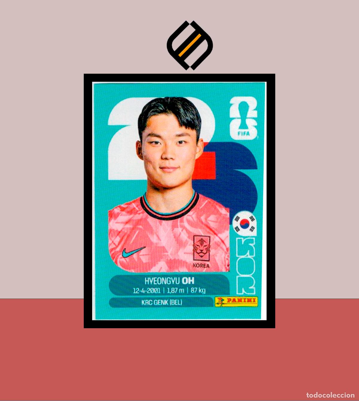Cromos de F&uacute;tbol: PANINI FIFA CLUB WORLD CUP 2026 26 KOR 20 HYEONGYU OH KOREA SUR STICKER MUNDIAL MEX CAN USA
