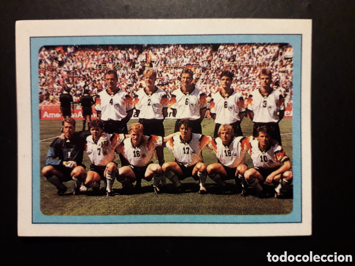 Cromos de F&uacute;tbol: EQUIPO ALEMANIA N&deg; 10 MUNDIAL F&Uacute;TBOL USA/ESTADOS UNIDOS 94 1994 ED ESTADIO SIN PEG PEDIDO M&Iacute;NIMO 3&euro;