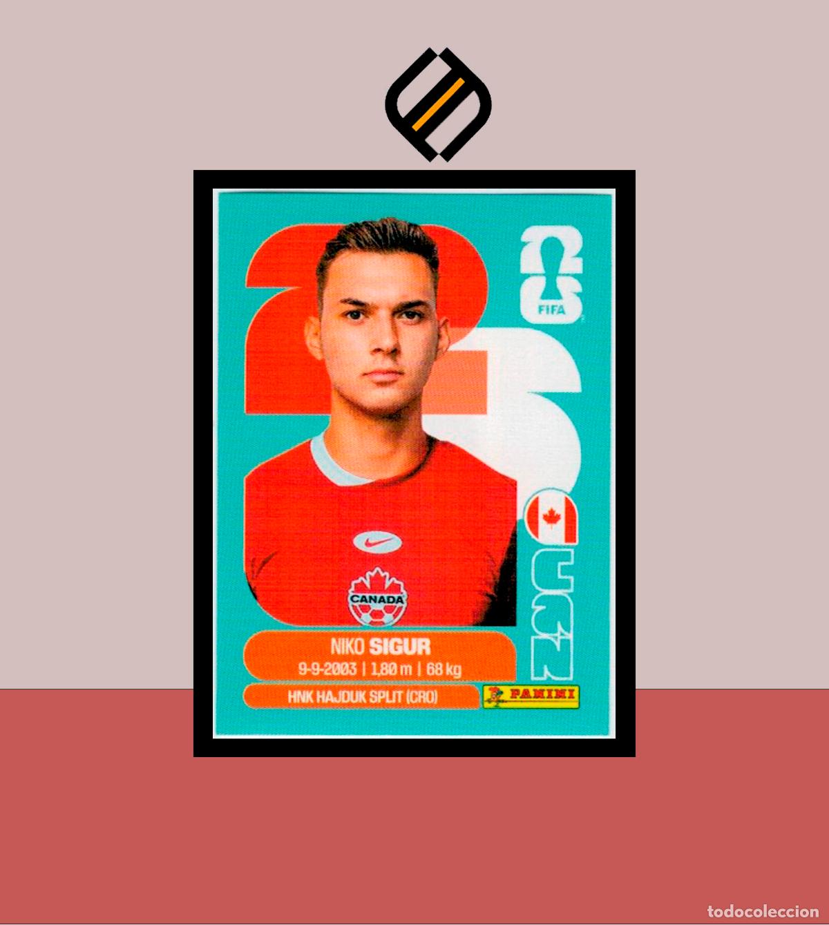 Cromos de F&uacute;tbol: PANINI FIFA CLUB WORLD CUP 2026 26 CAN 16 NIKO SIGUR CANAD&Aacute; STICKER MUNDIAL MEX CAN USA LIGA